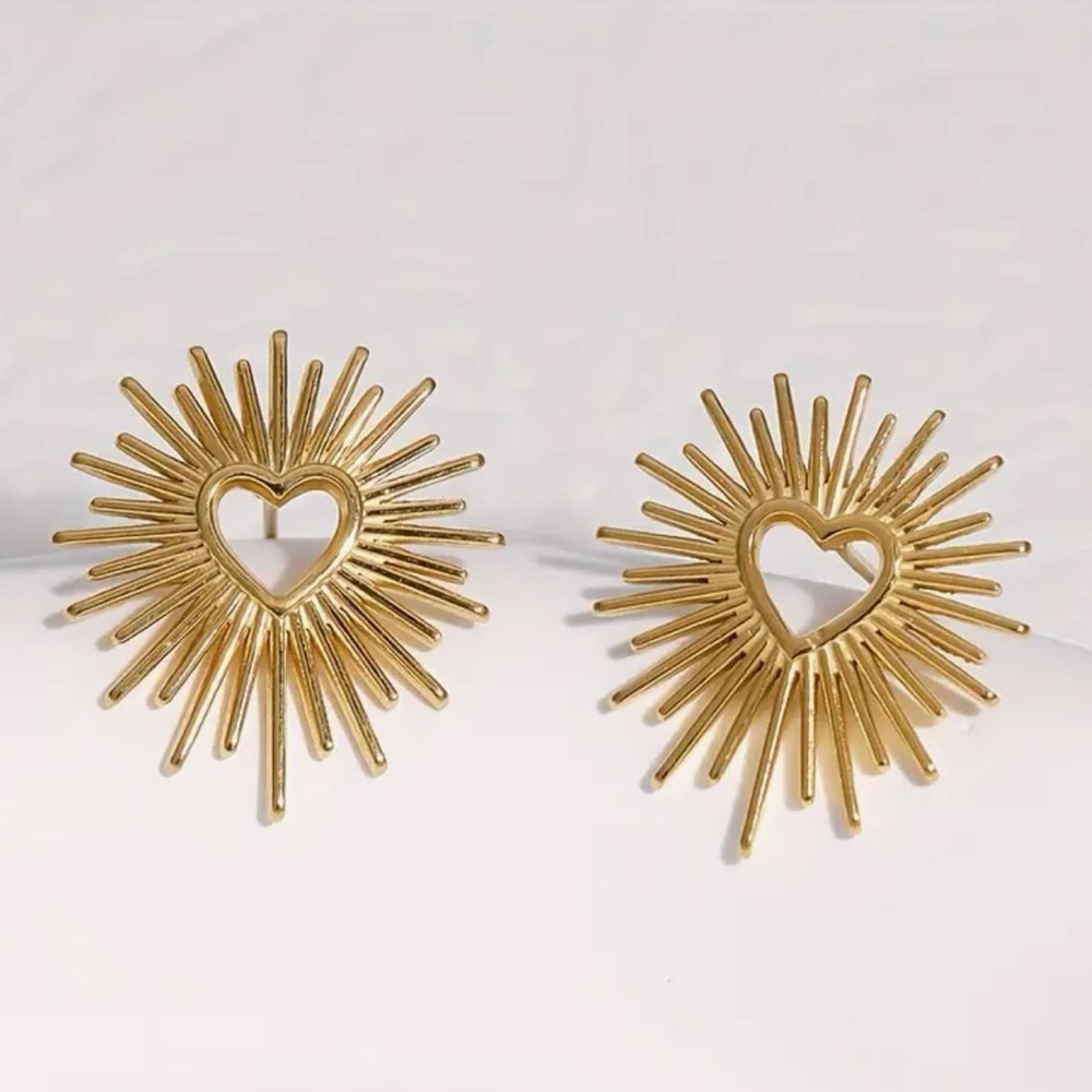 Radiant Sacred Heart~ of Jesus Immaculate Mary Burst Explode Catholic Steel Stud - Picture 12 of 16